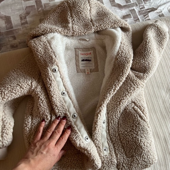 🎁 Cat & Jack Tan Sherpa Jacket - Picture 3 of 6